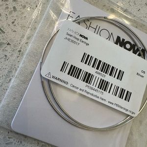 Fashion Nova Jewelry Nwt New Fashion Nova Saleh Silver Hoop